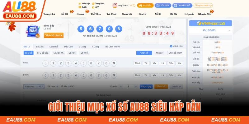 Giới thiệu mục xổ số AU88 siêu hấp dẫn
