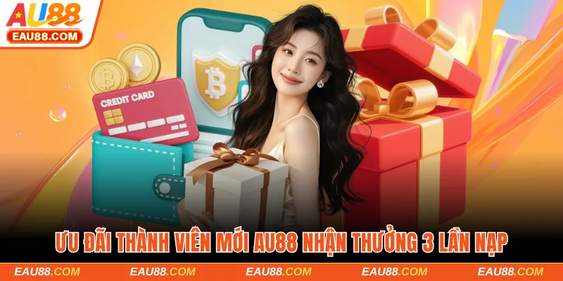 Ưu đãi thành viên mới AU88 nhận thưởng 3 lần nạp